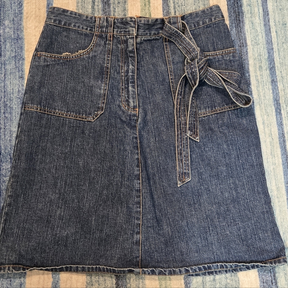 Austin Clothing Co. A-Line Denim Skirt with Belt